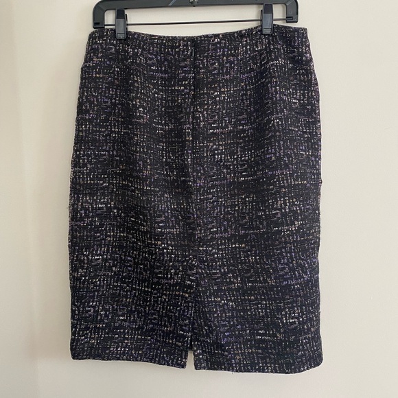 Ann Taylor Purple/Black Tweed Pencil Skirt - Picture 4 of 8